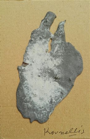 Jeannes Kounellis senza titolo 11x18 piombo su cartone 2008