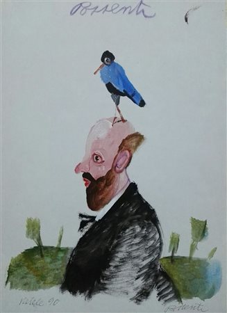 Antonio Possenti olio su carta cm 17x24 autentica archivio Possenti Lucca