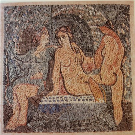 Josè Ortega Mosaico “il bagno turco” eseguito con tecnica Ravennate 70x70...