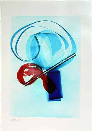 Luigi Veronesi 50x70 del 1987 fotografia autentica dell'art. su foto