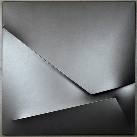 Giuseppe Amadio (grigio) 100x100 con autentica sul retro dell'opera