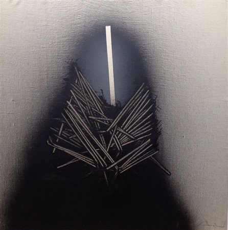 Emilio Scanavino olio su tela 60x60 1970 pubblicato sul catalogo generale.