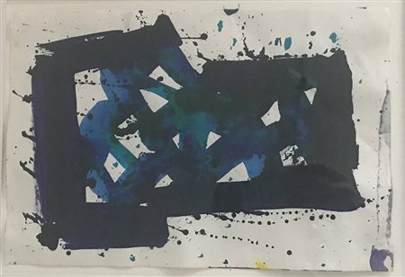 Sam francis tempera e acquerello 33x22 del 1974 autentica ikon