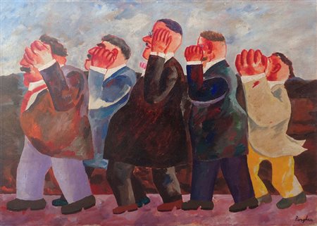 Franz Borghese 50x70 non vedo olio su tela archivio su foto