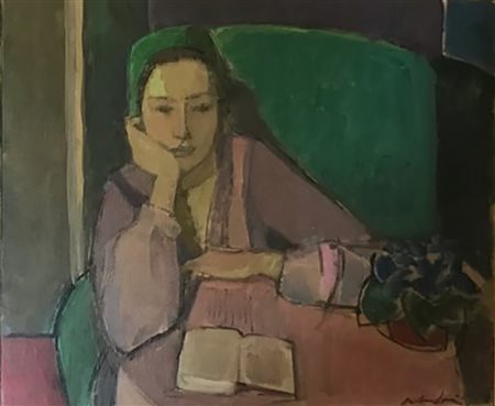 Aldo Salvadori olio su tela 50x60 autentica dell'art su foto