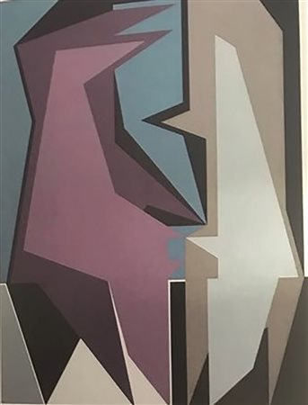 Gualtiero Nativi tempera su tela del 1985 75x100 pubblicato catalogo generale