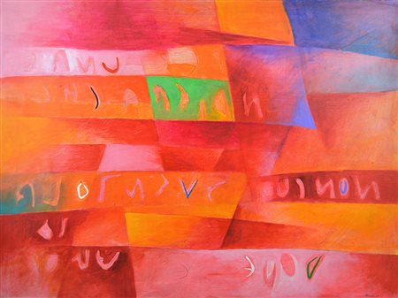 Renzo Nucara acrilico su tavola 50x50 autentica del'art su foto n° archivio...