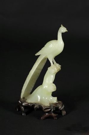 Pavone in giada, Cina XIX sec.