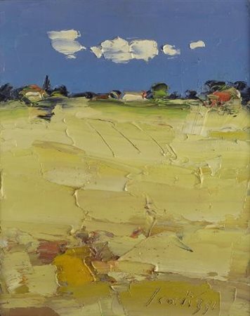 Sergio Scatizzi (Gragnano, 1918 - Firenze, 2009) PAESAGGIO Olio su tavola,...