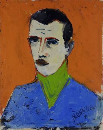 Sante Monachesi (Macerata, 1906 - Roma, 1991) RITRATTO DI MARINO Olio su...