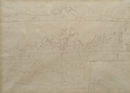 Moses Levy (Tunisi, 1885 - Viareggio, 1968) PAESAGGIO China su carta, cm....