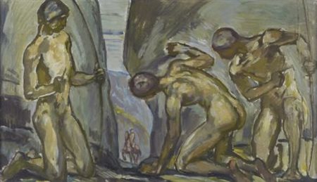 Enrico Ludolf Verworner (Lipsia, 1864 - Dresda, 1927) ARCERI Olio su tela,...