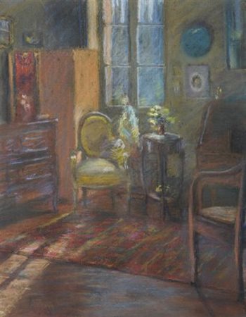 Arturo Rietti (Trieste, 1863 - Fontaniva, 1943) INTERNO Carboncini su carta,...