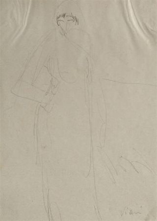 Lorenzo Viani (Viareggio, 1882 - Ostia, 1936) FIGURA FEMMINILE Matita su...
