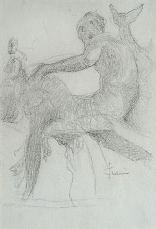 Cesare Ciani (Firenze, 1854 - 1925) PARTICOLARE DI FIRENZE, 1896 Matita su...