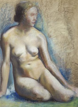 Gino Moro (Milano, 1901 - 1977) NUDO DI DONNA Carboncini su carta, cm. 53x39...