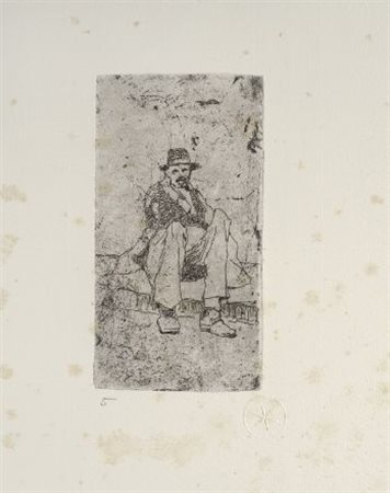 Giovanni Fattori (Livorno, 1825 - Firenze, 1908) CONTADINO TOSCANO...