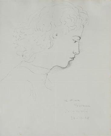 Giovanni Colacicchi (Anagni, 1900 - Firenze, 1993) FIGURA, 1958 Penna biro su...