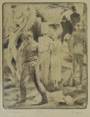 Francesco Chiappelli (Pistoia, 1890 - 1947) SENZA PERCHÉ Acquaforte, cm....