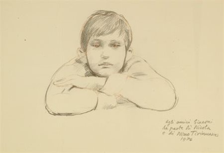 Nino Tirinnanzi (Greve in Chianti, 1923 - 2002) BAMBINO, 1976 Matita su...