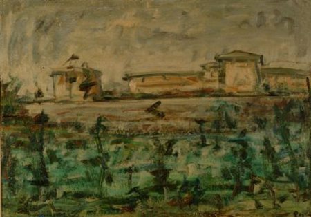 Enzo Pregno (Alessandria d’Egitto, 1898 - Firenze, 1972) PAESAGGIO Olio su...
