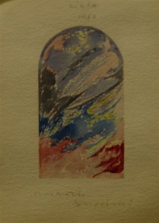 Umberto Buscioni (Pistoia, 1931) SENZA TITOLO Acquarello su carta, cm. 24x18...