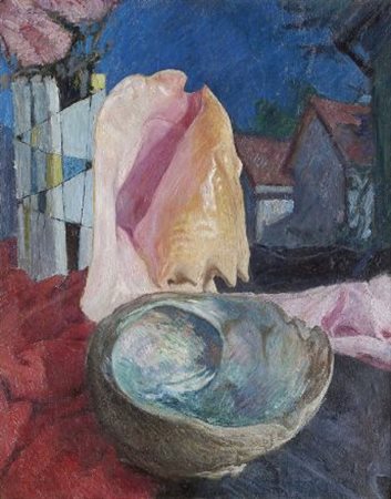 Paulo Ghiglia (Firenze, 1905 - Roma, 1979) CONCHIGLIE, 1962 Olio su cartone,...