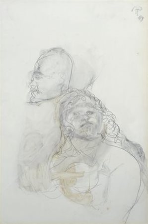 Augusto Perez (Messina, 1929) FIGURE (FRONTE/RETRO), 1989 Tecnica mista su...