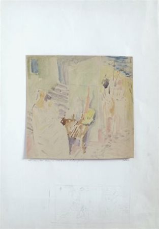 Virgilio Carmignani (Empoli, 1909 - 1992) L’ATTESA, 1944 Acquarello su...