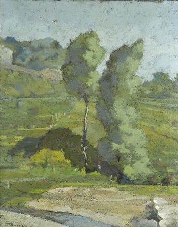 Seve Sospizio (Perugia, 1908 - Senigallia, 1962) DIETRO LA CERTOSA, 1942 Olio...