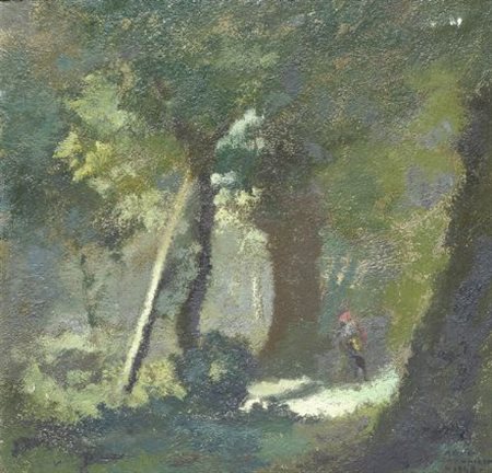 Seve Sospizio (Perugia, 1908 - Senigallia, 1962) BOSCO, 1948 Olio su cartone,...