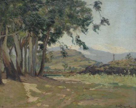 Alfred Couturaud PAESAGGIO Olio su tela, cm. 40x60 Firma in basso a destra.