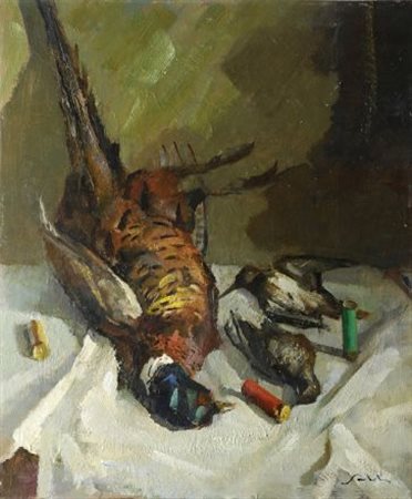 Giulio Salti (Barberino di Mugello, 1899 - Firenze, 1987) NATURA MORTA Olio...