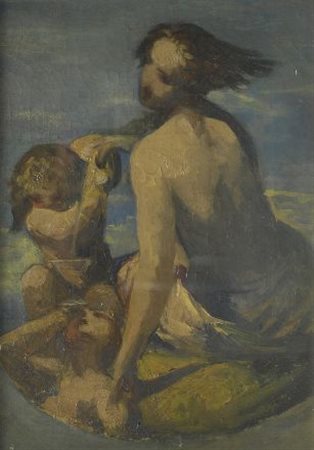 Annibale Gatti (Forli, 1827 - Firenze, 1908) SCENA MITOLOGICA Olio su tela,...