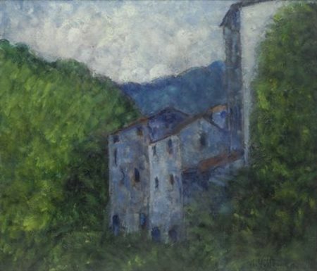Umberto Vittorini (Barga, 1890 - 1970) PAESAGGIO, 1922 Olio su tela, cm....