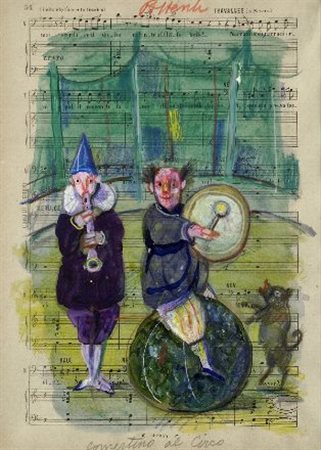 Antonio Possenti (Lucca, 1933) CONCERTINO AL CIRCO, 2009 Tecnica mista su...