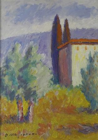 Dino Migliorini (Rignano sull’Arno, 1907 - Firenze, 2005) PAESAGGIO Olio su...