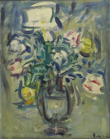 Enzo Pregno (Alessandria d’Egitto, 1898 - Firenze, 1972) VASO CON FIORI, 1952...