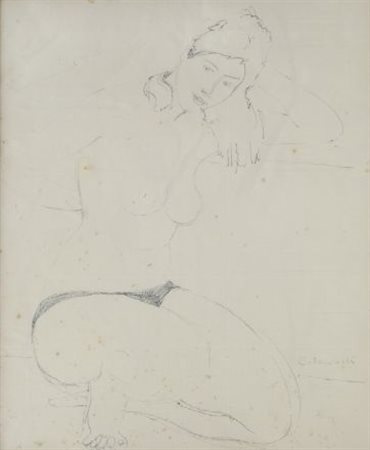 Giovanni Colacicchi (Anagni, 1900 - Firenze, 1993) FIGURA China su carta, cm....