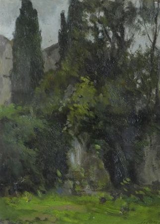 Carlo Siviero (Napoli, 1882 - Capri, 1953) TERME DI CARACALLA, 1949 Olio su...