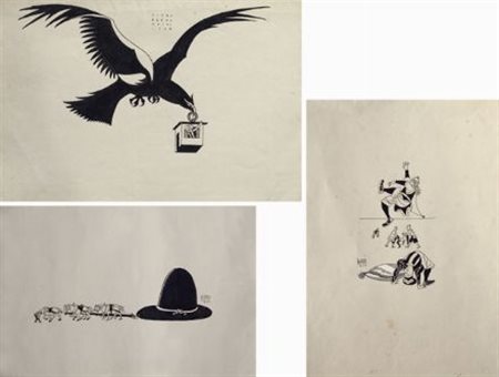 Piero Bernardini (Firenze, 1891 - 1974) CAPPELLO GIGANTE; AQUILA;...