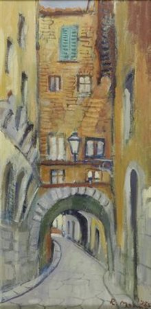 Rodolfo Marma (Firenze, 1923 - 1998) VOLTA DEI GIROLAMI, 1985 Olio su tela,...