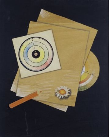 Fabio De Poli (Genova, 1947) COMPOSIZIONE, 1972 Tecnica mista e collage su...