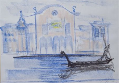 Bruno Ceccobelli (Montecastello Vibio, 1952) VENEZIA Pastelli su carta, cm....