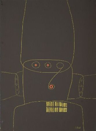 Giuliano Ghelli (Firenze, 1944) RACCONTO Acrilico su tela, cm. 40x30 Firma in...