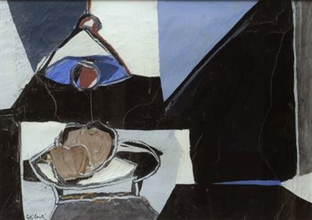 Giorgio Celiberti (Udine, 1929) NATURA MORTA Olio su tela, cm. 50x68 Firma in...