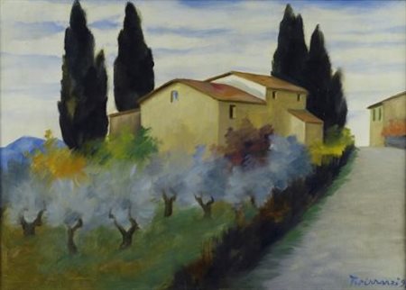 Nino Tirinnanzi (Greve in Chianti, 1923 - 2002) CASOLARE, 1973 Olio su tela,...
