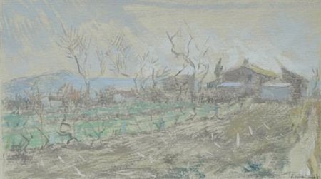 Virgilio Carmignani (Empoli, 1909 - 1992) CAMPAGNA, 1982 Tecnica mista su...