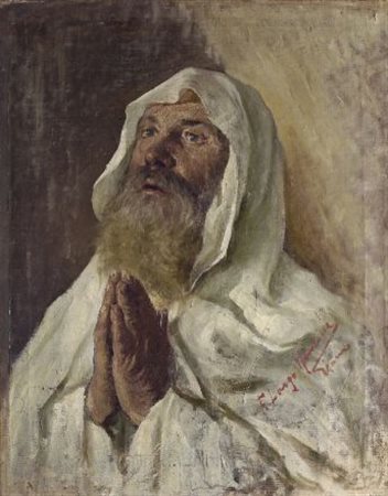 Francesco Longo Mancini (Catania, 1880 - Roma, 1841) PREGHIERA Olio su tela,...