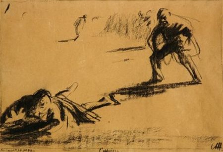 Pietro Annigoni (Milano, 1910 - Firenze, 1988) L’UBRIACO, 1932 Carboncino su...